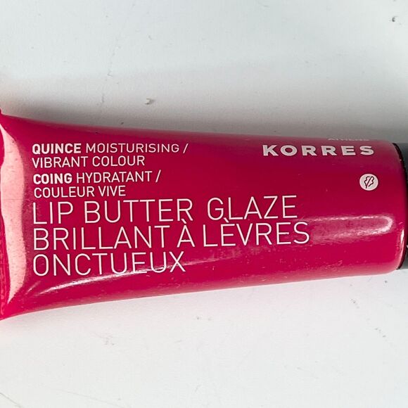 Korres Lip Butter Glaze Moisturizing Vibrant Color Quince Red .34 fl oz 10ml New - Picture 2 of 4